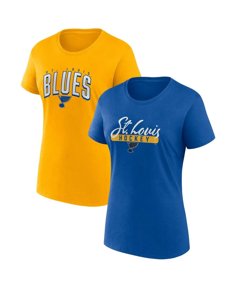 Women's Fanatics Blue, Gold St. Louis Blues Two-Pack Fan T-shirt Set