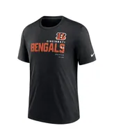Men's Nike Heather Black Cincinnati Bengals Team Tri-Blend T-shirt