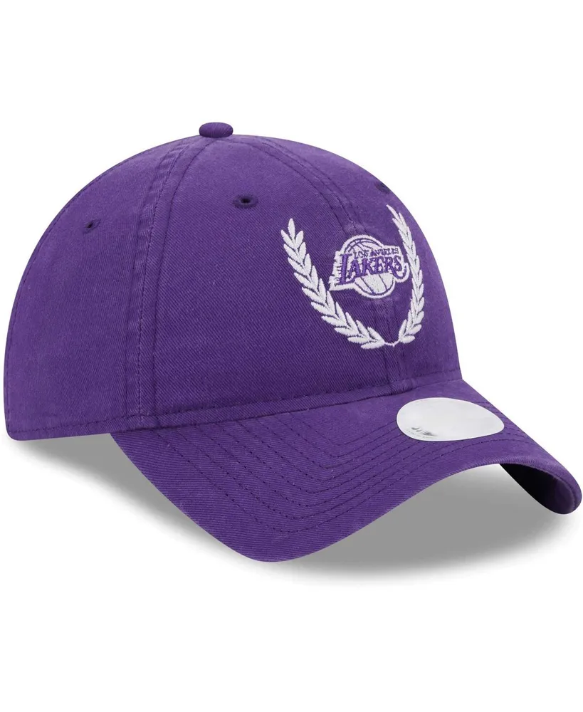 Women's New Era Purple Los Angeles Lakers Leaves 9TWENTY Adjustable Hat
