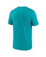 Men's Nike Aqua Miami Dolphins Legend Logo Performance T-shirt