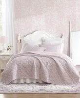 Laura Ashley Loveston Cotton Reversible Piece Quilt Set