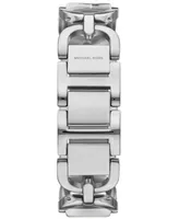 Michael Kors Women's Empire Quartz Three-Hand Silver-Tone Stainless Steel Watch 20X30mm