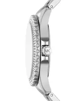 Michael Kors Women's Everest Quartz Three-Hand Silver-Tone Stainless Steel Watch 40mm - Silver