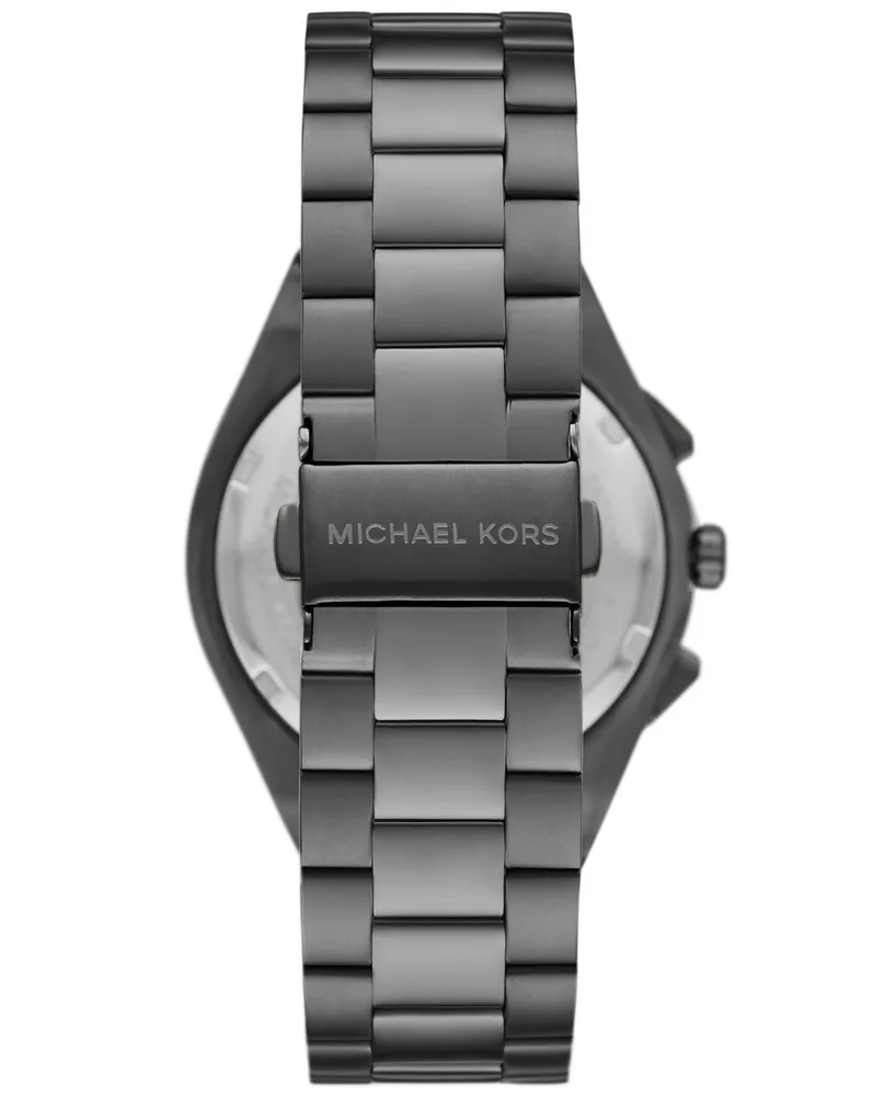 Michael Kors Men's Lennox Quartz Chronograph Gunmetal-Tone Stainless Steel Watch 40mm