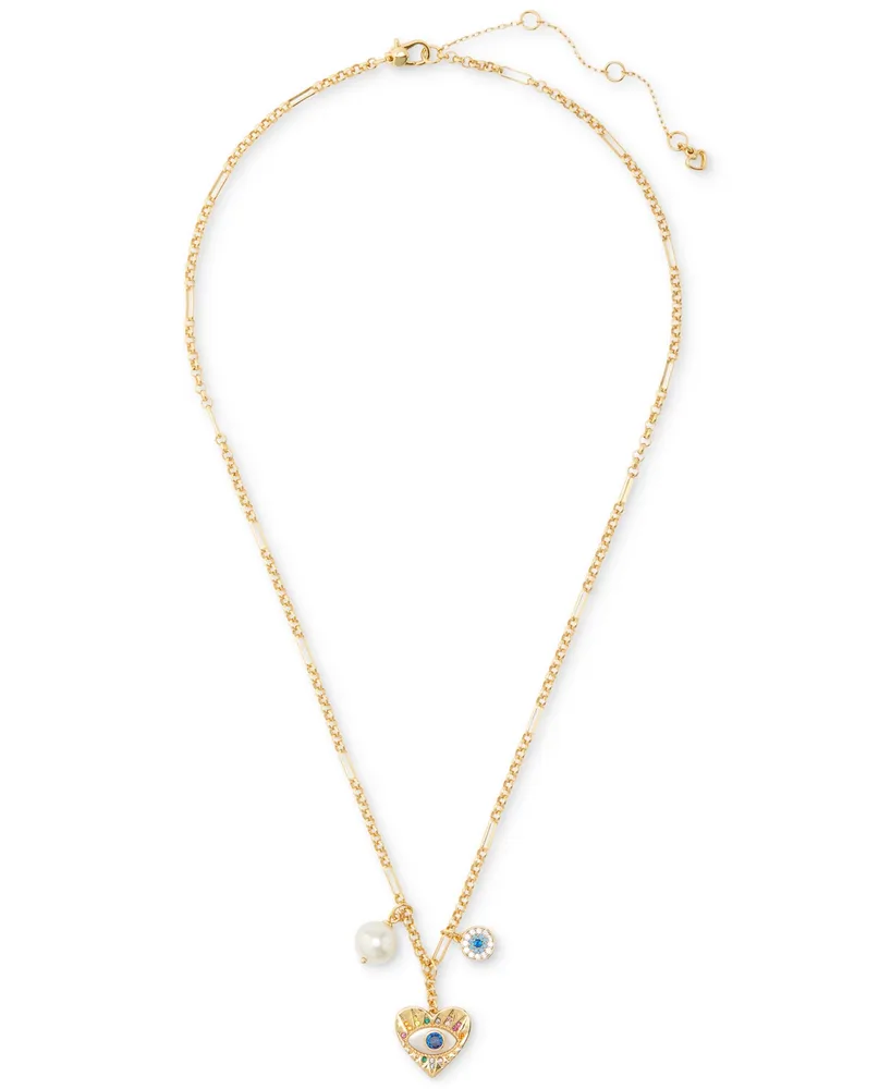 kate spade new york Gold-Tone Crystal Bouquet Toss Mini Pendant Necklace -  Macy's