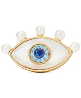 Kate Spade New York Gold-Tone Mixed Stone Evil Eye Statement Stud Earrings