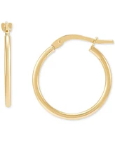 Italian Gold 2-Pc. Set Polished & Twist Style Small Hoop Earrings in 10k Gold