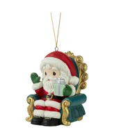 Precious Moments Santa's Here Bringing Cheer Annual Santa Bisque Porcelain Ornament