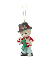 Precious Moments Sweet Christmas Wishes 2023 Dated Boy Bisque Porcelain Ornament