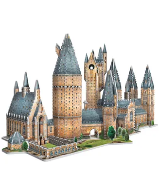 Wrebbit Harry Potter Collection Hogwarts Castle 2 3D Puzzles Great Hall and Astronomy Tower, 1725 Pieces