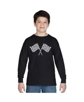 Big Boy's Word Art Long Sleeve T-shirt - Nascar National Series Race Tracks