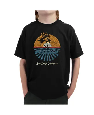 Big Boy's Word Art T-shirt - Cities San Diego