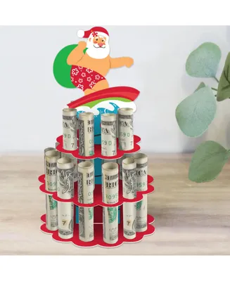 Big Dot of Happiness Tropical Christmas Diy Beach Santa Holiday Party Money Holder Gift Cash Cake