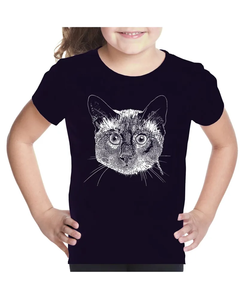 Big Girl's Word Art T-shirt - Siamese Cat