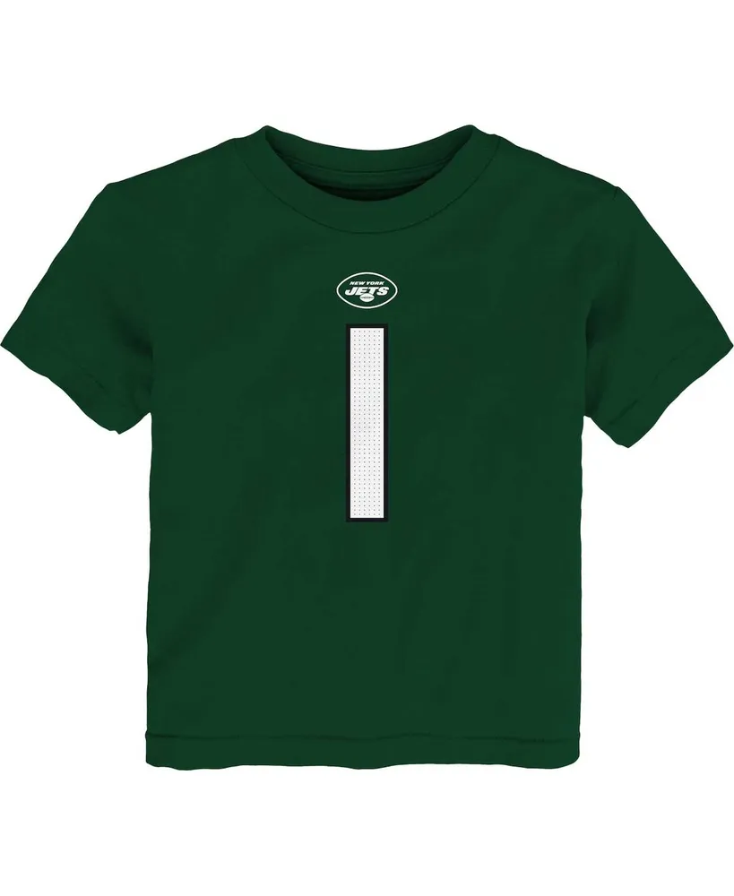 Toddler Boys and Girls Sauce Gardner Green New York Jets Player Name Number T-shirt