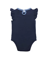 Newborn and Infant Boys Girls Navy, Heather Gray Tampa Bay Rays Little Fan Two-Pack Bodysuit Set