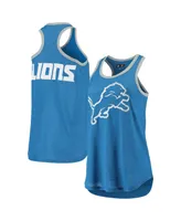 Women's G-iii 4Her by Carl Banks Blue Detroit Lions Tater Tank Top