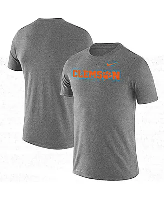 Men's Nike Heathered Charcoal Clemson Tigers Big and Tall Legend Facility Performance T-shirt