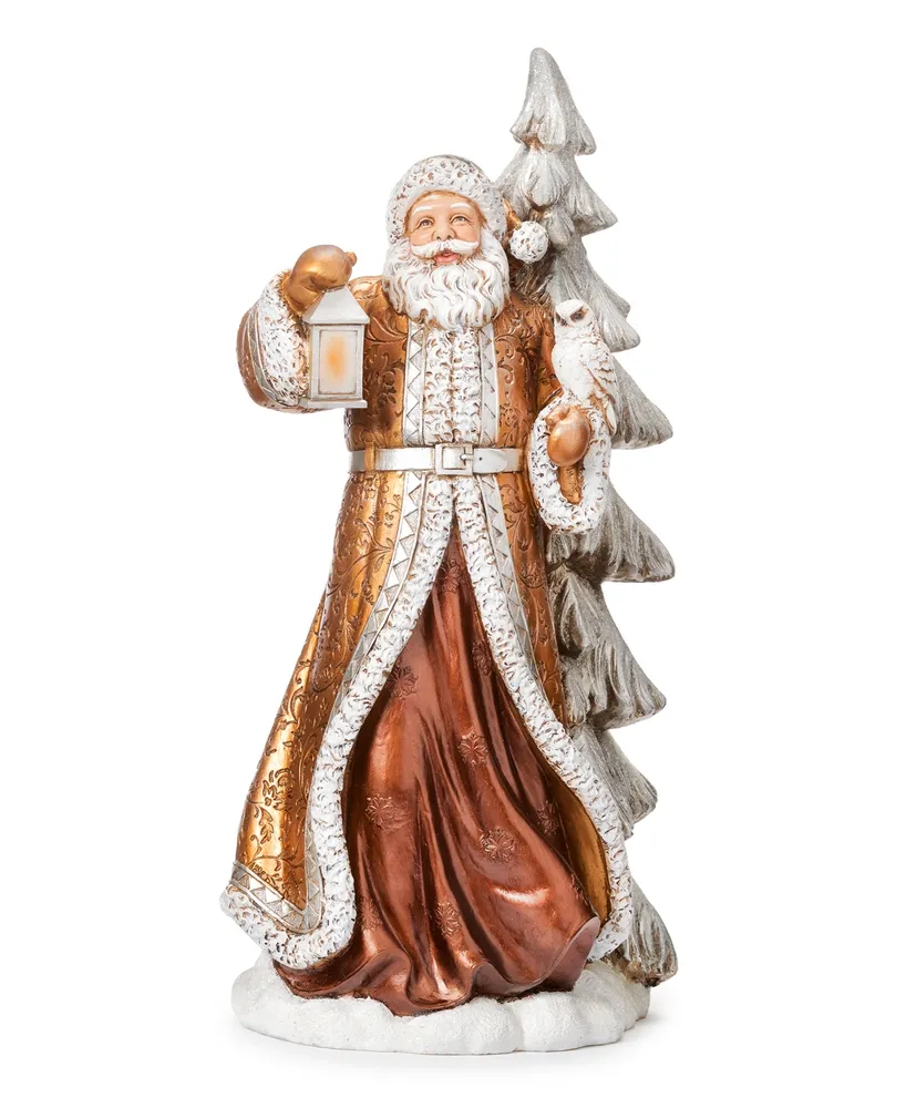 15" H Santa Holding Lantern