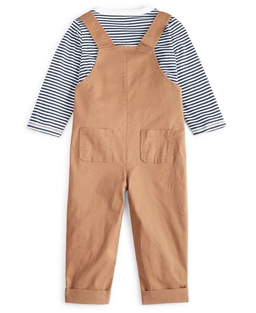 First Impressions Baby Boys Fox Overalls and T Shirt, 2 Piece Set, Created for Macy's