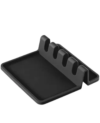 Silicone Utensil Rest with Drip Pad for Multiple Utensils
