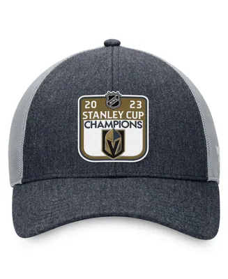 Men's Fanatics Charcoal, Black Vegas Golden Knights 2023 Stanley Cup Champions Mesh Locker Room Adjustable Hat