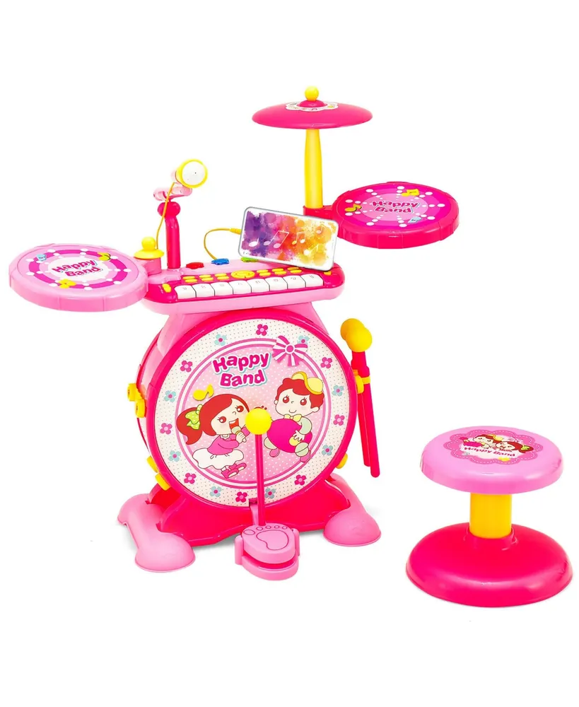 Costway 31 Key Kids Piano Keyboard Toy Toddler Musical Instrument w/  Microphone Pink