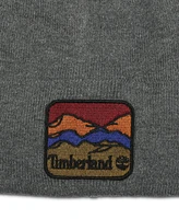 Timberland Men's Embroidered Mountain Logo Patch Beanie