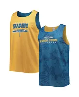 Men's Foco Yellow, Navy Georgia Swarm Reversible Mesh Tank Top