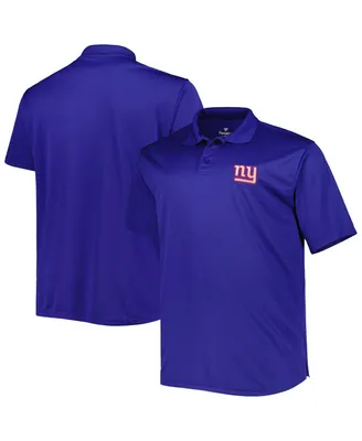 Men's Royal New York Giants Big and Tall Birdseye Polo Shirt