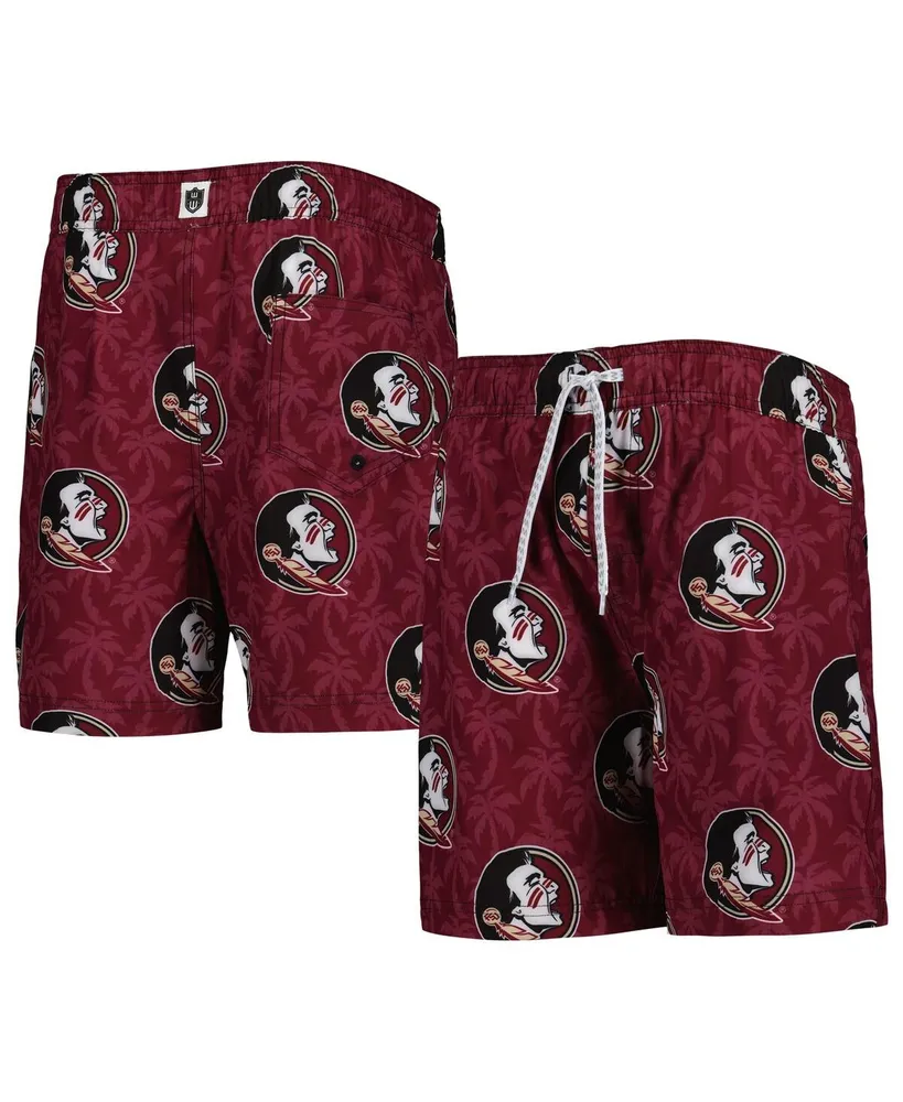 Big Boys Wes & Willy Garnet Florida State Seminoles Palm Tree Swim Shorts