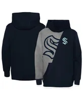 Big Boys Heather Gray, Deep Sea Blue Seattle Kraken Unrivaled Pullover Hoodie