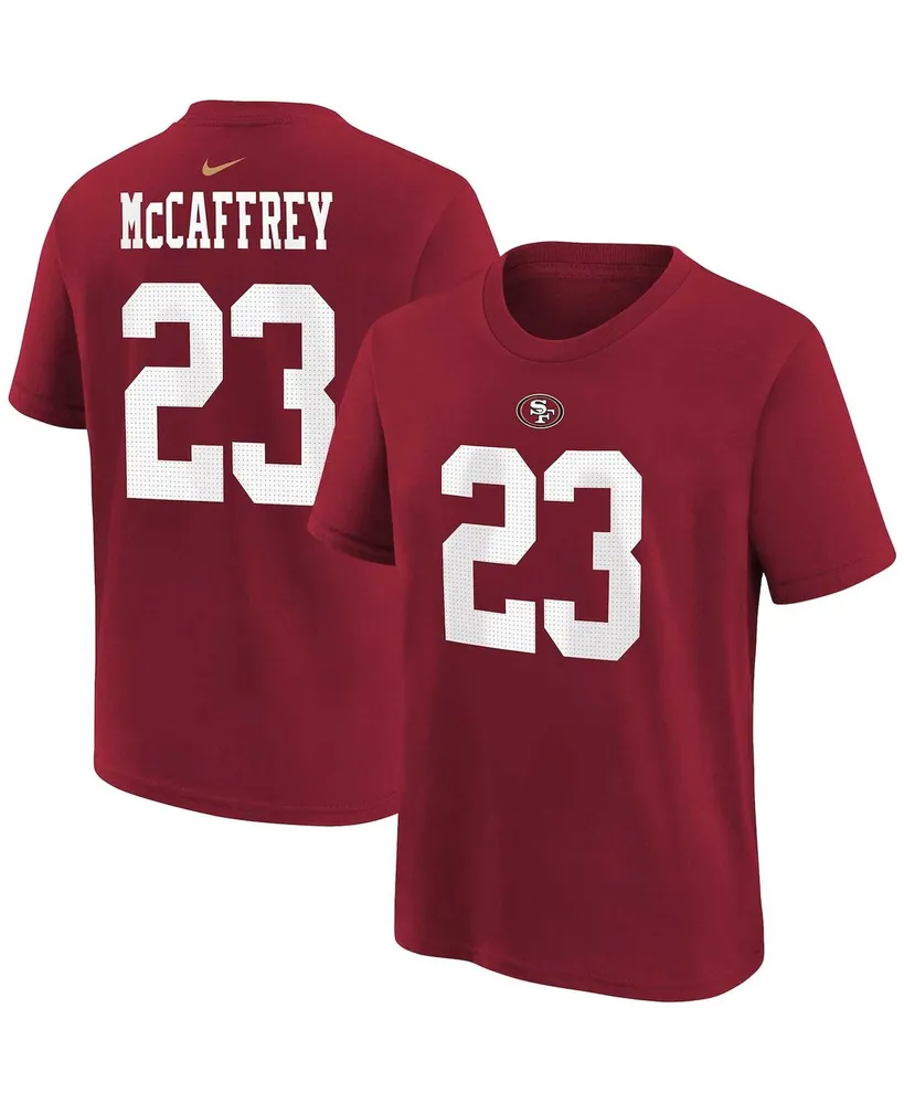 Little Boys and Girls Nike Christian McCaffrey Scarlet San Francisco 49ers Player Name Number T-shirt