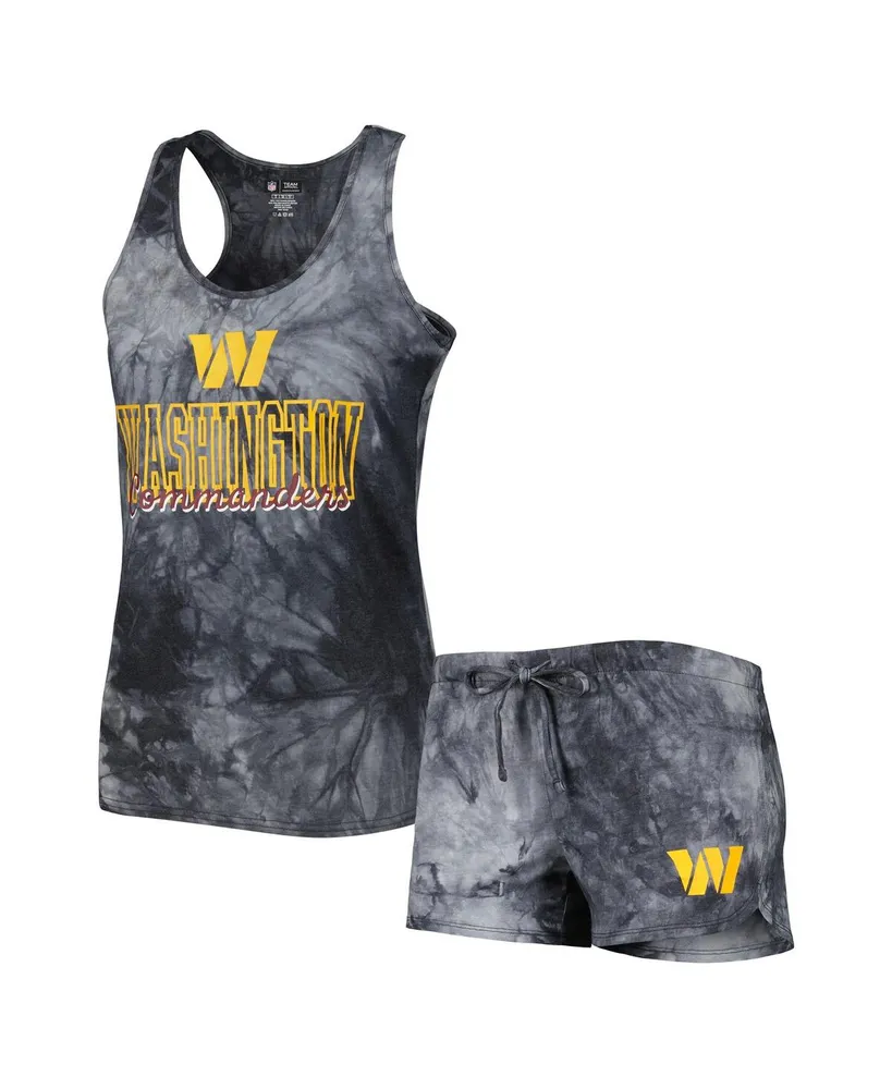 Women's Concepts Sport Charcoal Washington Commanders Billboard Scoop Neck Racerback Tank and Shorts Sleep Set