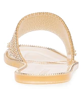 Olivia Miller Women's Myrtle Rhinestones Jelly Slide Sandal