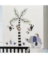 Lambs & Ivy Jungle Party Monkey/Elephant/Tree Nursery Wall Decals/Stickers