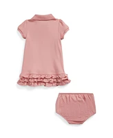 Polo Ralph Lauren Baby Girls Ruffled Short Sleeves Dress