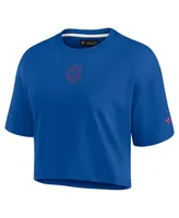 Women's Fanatics Signature Royal Chicago Cubs Super Soft Short Sleeve Cropped T-shirt