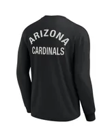 Men's and Women's Fanatics Signature Black Arizona Cardinals Super Soft Long Sleeve T-shirt