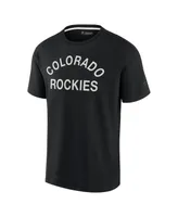 Men's and Women's Fanatics Signature Black Colorado Rockies Super Soft Short Sleeve T-shirt