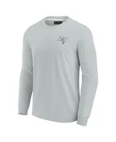 Men's and Women's Fanatics Signature Gray Tampa Bay Buccaneers Super Soft Long Sleeve T-shirt