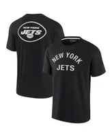 Men's and Women's Fanatics Signature Black New York Jets Super Soft Short Sleeve T-shirt