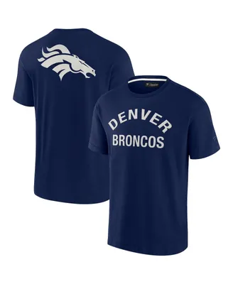 Men's and Women's Fanatics Signature Navy Denver Broncos Super Soft Short Sleeve T-shirt