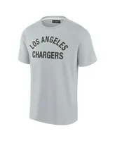 Men's and Women's Fanatics Signature Gray Los Angeles Chargers Super Soft Short Sleeve T-shirt