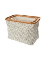 Bamboo Rimmed Basket Set