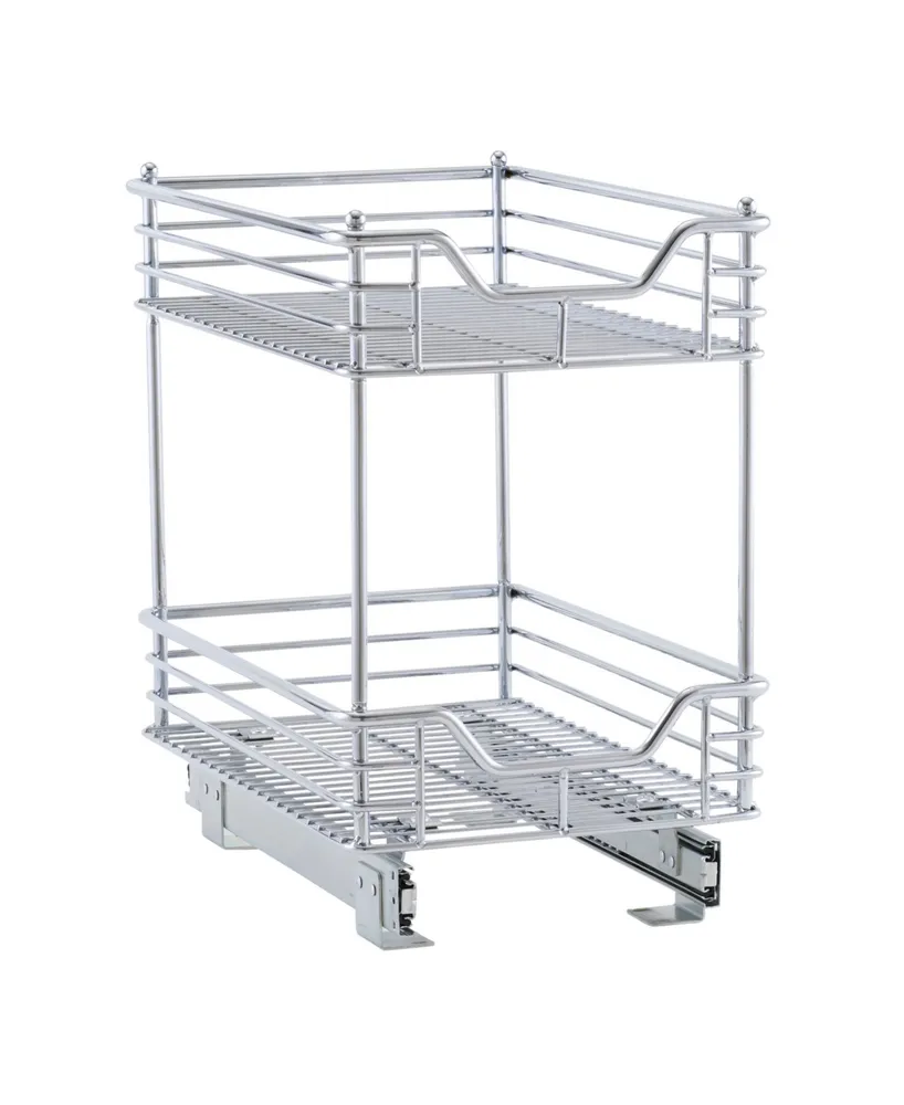 Household Essentials Glidez 11.5 2-Tier Dual Sliding Cabinet