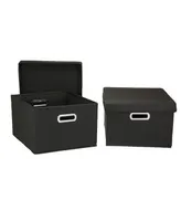 Boxes with Lids, Kd, Set of 2