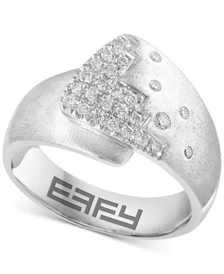 Effy Diamond Staircase Cluster Statement Ring (1/5 ct. t.w.) in Sterling Silver