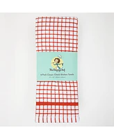 Sloppy Chef Classic Checkered Kitchen Towels (Pack of 6), 100% Cotton, 15x25 in.