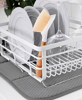All-Clad Polyester Silicone 6 Piece Cookware Protectors, Silicone Grip, Dish Drying Mat Set